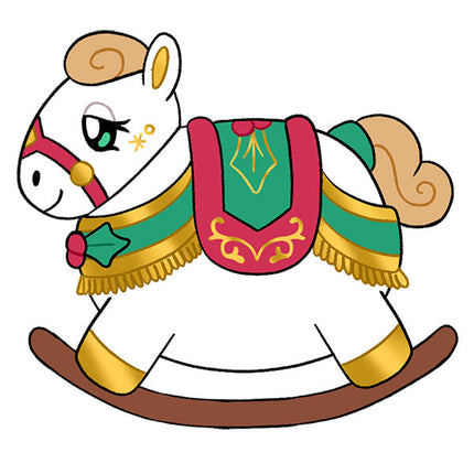 Mini Squishable Festive Rocking Horse design graphic