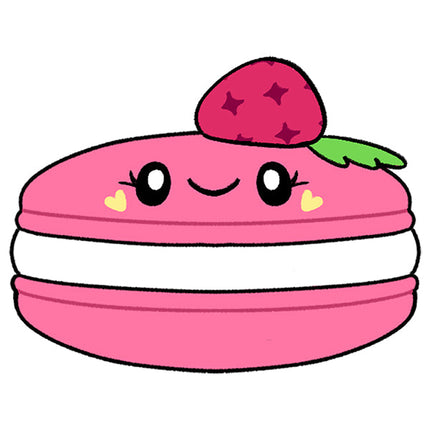Mini Comfort Food Raspberry Macaron design graphic