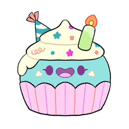 mini comfort food party cupcake design graphic