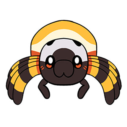 mini orb weaver spider design graphic