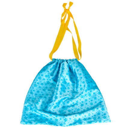 large blue gift bag closed