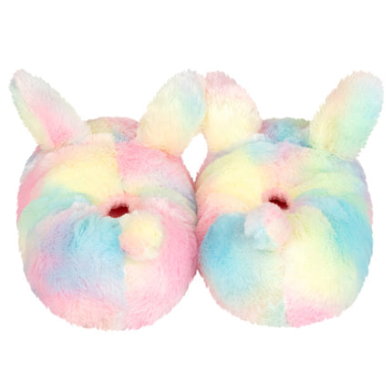 lifestyle slippers tie dye bunnies back