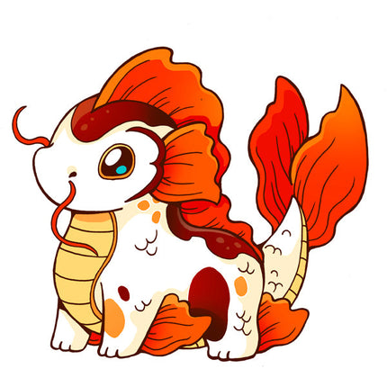 Squishable Koi Fish Dragon design graphic