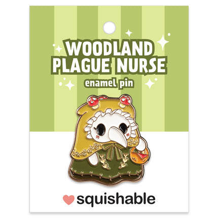 woodland plague nurse enamel pin image