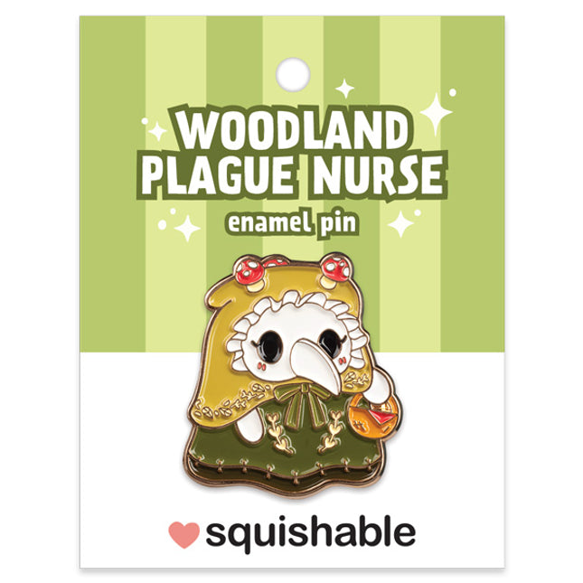 woodland plague nurse enamel pin image