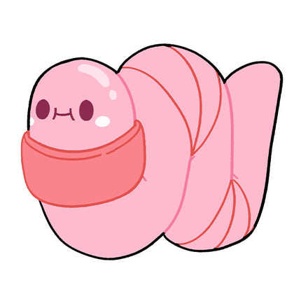 Mini Squishable Worm design graphic